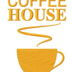 Coffee house embroidery design
