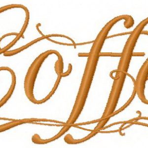 Coffee embroidery design