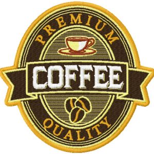Coffee premium quality embroidery design