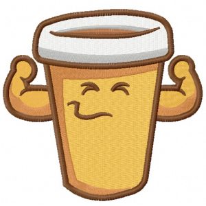 Coffee strong 2 embroidery design