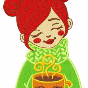 Coffee time 3 embroidery design