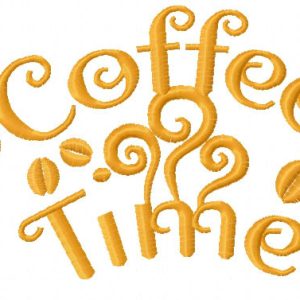 Coffee time 5 embroidery design