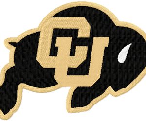 Colorado Buffaloes logo embroidery design