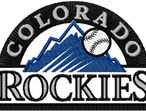 Colorado Rockies logo embroidery design