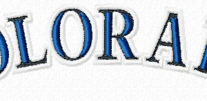 Colorado Rockies Script logo embroidery design