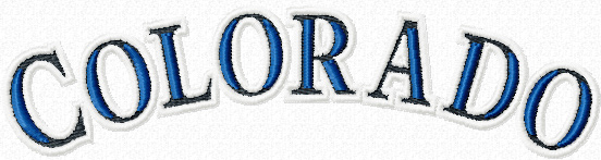 Colorado Rockies Script logo embroidery design