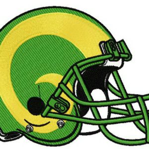 Colorado State Rams helmet embroidery design