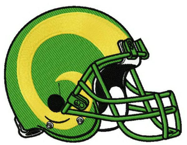 Colorado State Rams helmet embroidery design