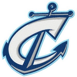 Columbus Clippers logo embroidery design