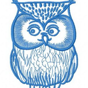 Confused owl 2 embroidery design
