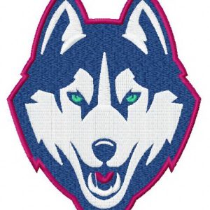 Connecticut Huskies logo 3 embroidery design