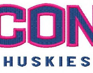 Connecticut Huskies logo 4 embroidery design