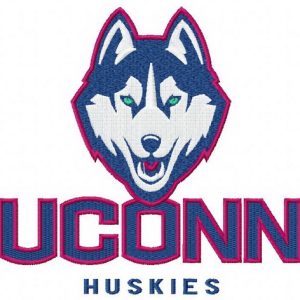 Connecticut Huskies logo 2 embroidery design