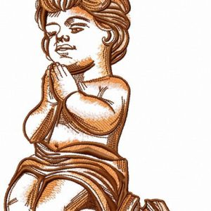 Conversation with God embroidery design