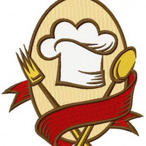 Cookery symbol embroidery design