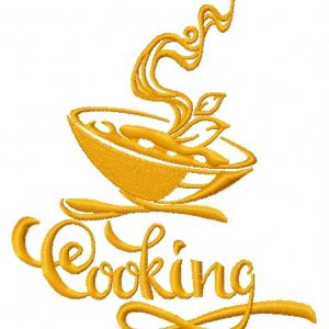 Cooking 3 embroidery design