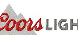 Coors Light logo embroidery design