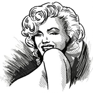 Coquette Marilyn embroidery design