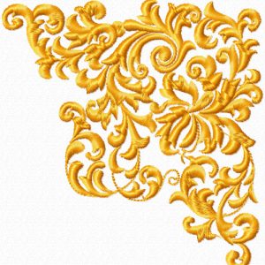 Corner embroidery design