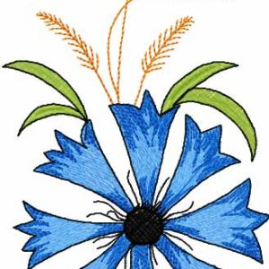 Сornflower embroidery design
