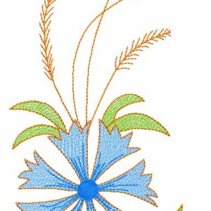 Cornflower 3 embroidery design