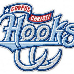 Corpus Christi Hooks team logo embroidery design