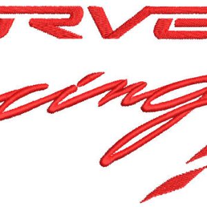 Corvette racing logo embroidery design