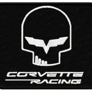 Corvette racing logo embroidery design
