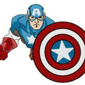 Courage of  Captain America embroidery design