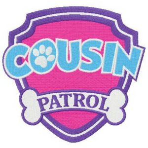 Cousin Patrol embroidery design