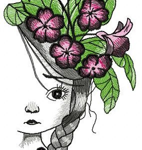 Countryside life embroidery design