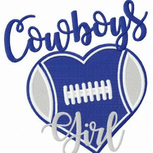 Cowboys girl alternative embroidery design