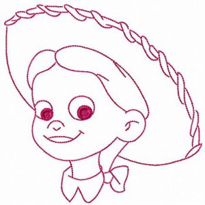 Cowgirl embroidery design