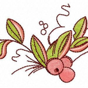 Cranberry embroidery design