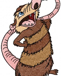 Crash Possum embroidery design