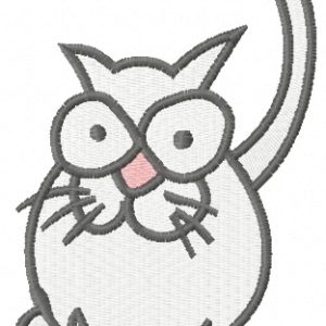 Crazy cat 3 embroidery design