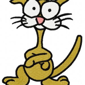 Crazy cat 8 embroidery design