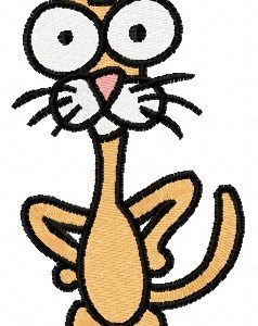 Crazy cat 9 embroidery design