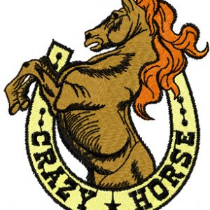 Crazy Horse Logo embroidery design