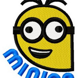 Crazy Minion embroidery design
