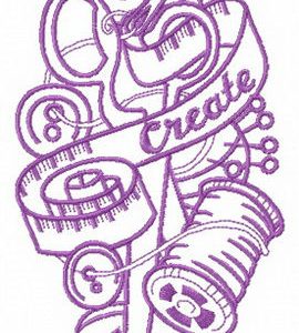 Creative mood embroidery design