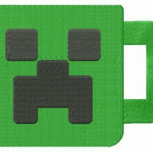 Creeper cup embroidery design