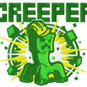 Creeper embroidery design