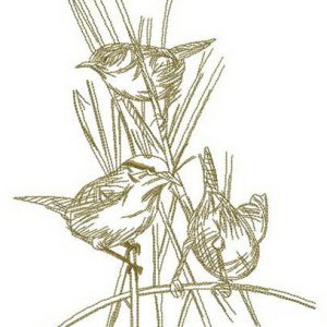 Crests embroidery design