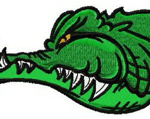 Crocodile embroidery design