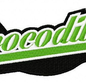 Crocodiles baseball logo embroidery design