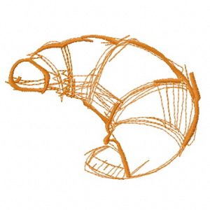 Croissant embroidery design
