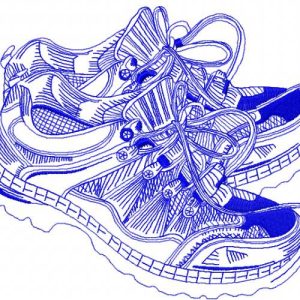 Cross shoes 2 embroidery design