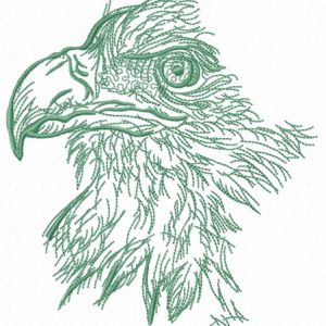 Crowned eagle embroidery design