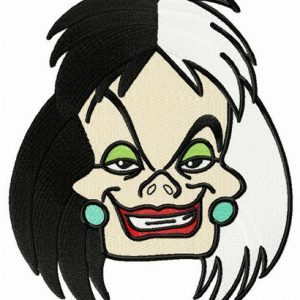Cruella de Vil embroidery design